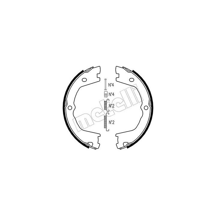 Stabdžių trinkelių komplektas, stovėjimo stabdis METELLI 53-0086K