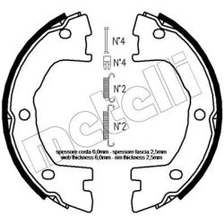 Stabdžių trinkelių komplektas, stovėjimo stabdis METELLI 53-0097K
