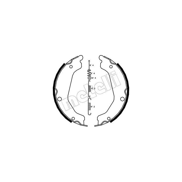 Stabdžių trinkelių komplektas, stovėjimo stabdis METELLI 53-0183K