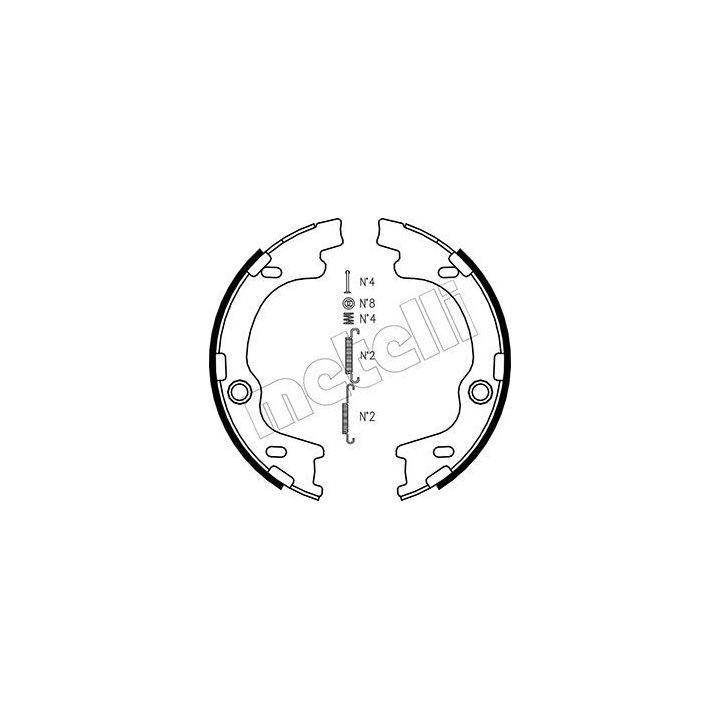 Stabdžių trinkelių komplektas, stovėjimo stabdis METELLI 53-0185K