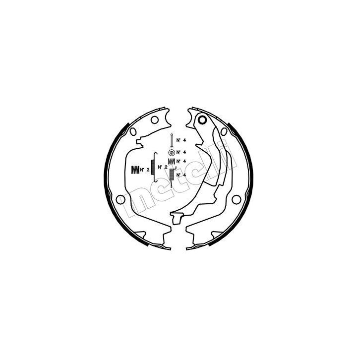 Stabdžių trinkelių komplektas, stovėjimo stabdis METELLI 53-0186K