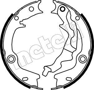 Stabdžių trinkelių komplektas, stovėjimo stabdis METELLI 53-0187