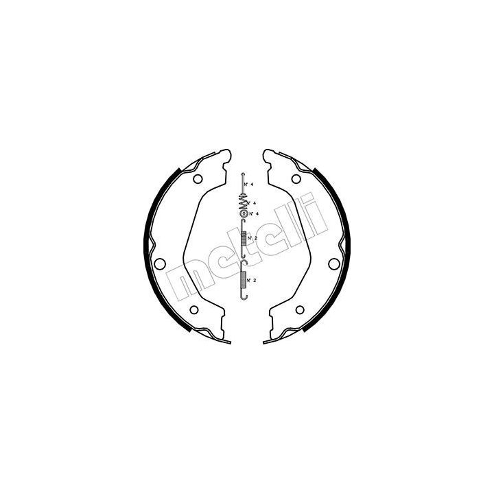 Stabdžių trinkelių komplektas, stovėjimo stabdis METELLI 53-0227K