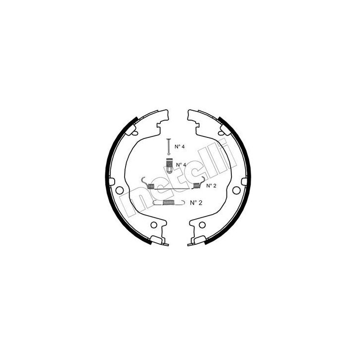 Stabdžių trinkelių komplektas, stovėjimo stabdis METELLI 53-0230K