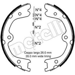 Stabdžių trinkelių komplektas, stovėjimo stabdis METELLI 53-0298K