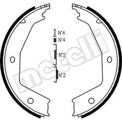 Stabdžių trinkelių komplektas, stovėjimo stabdis METELLI 53-0331K