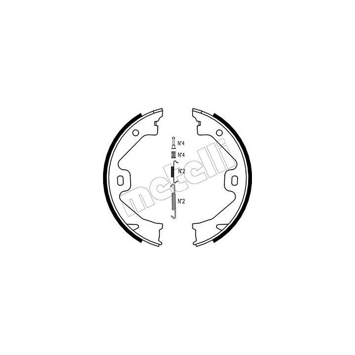 Stabdžių trinkelių komplektas, stovėjimo stabdis METELLI 53-0369K