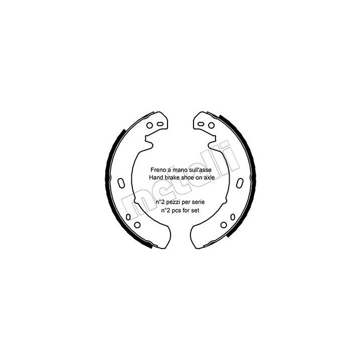 Stabdžių trinkelių komplektas, stovėjimo stabdis METELLI 53-0373