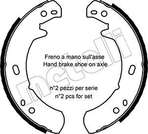 Stabdžių trinkelių komplektas, stovėjimo stabdis METELLI 53-0373