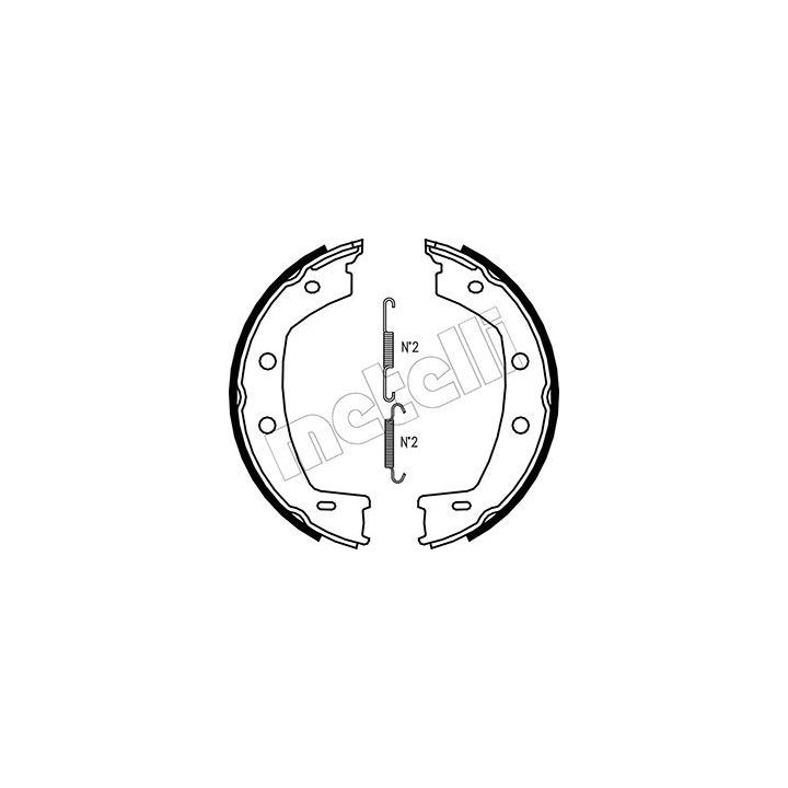 Stabdžių trinkelių komplektas, stovėjimo stabdis METELLI 53-0374K