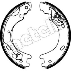 Stabdžių trinkelių komplektas, stovėjimo stabdis METELLI 53-0375