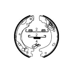 Stabdžių trinkelių komplektas, stovėjimo stabdis METELLI 53-0375K