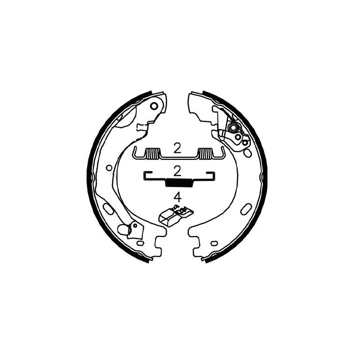 Stabdžių trinkelių komplektas, stovėjimo stabdis METELLI 53-0375K