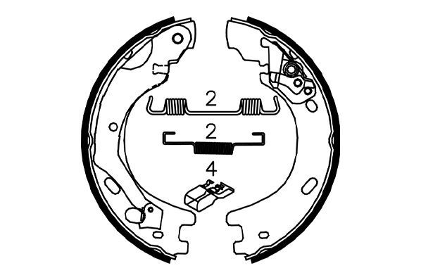 Stabdžių trinkelių komplektas, stovėjimo stabdis METELLI 53-0375K