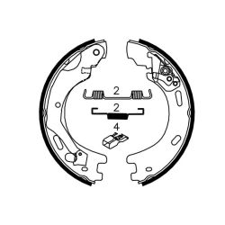 Stabdžių trinkelių komplektas, stovėjimo stabdis METELLI 53-0376K