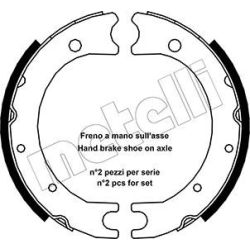 Stabdžių trinkelių komplektas, stovėjimo stabdis METELLI 53-0440