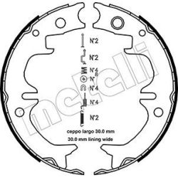 Stabdžių trinkelių komplektas, stovėjimo stabdis METELLI 53-0442K