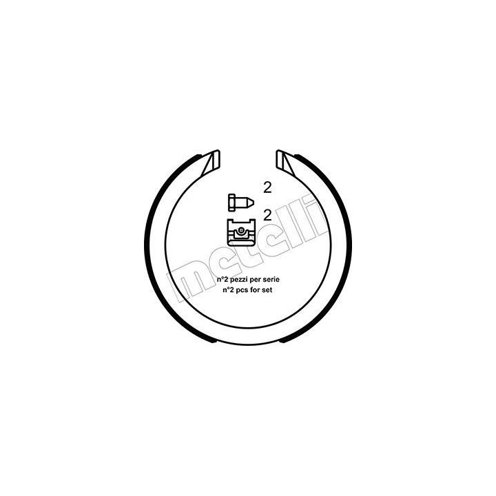 Stabdžių trinkelių komplektas, stovėjimo stabdis METELLI 53-0491K
