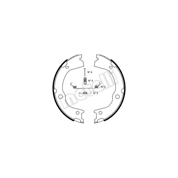 Stabdžių trinkelių komplektas, stovėjimo stabdis METELLI 53-0498K