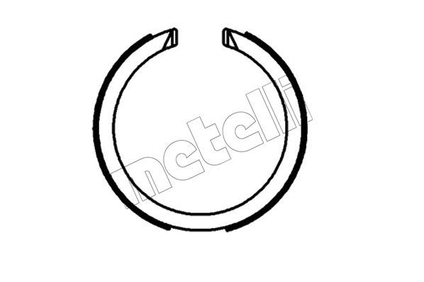 Stabdžių trinkelių komplektas, stovėjimo stabdis METELLI 53-0712