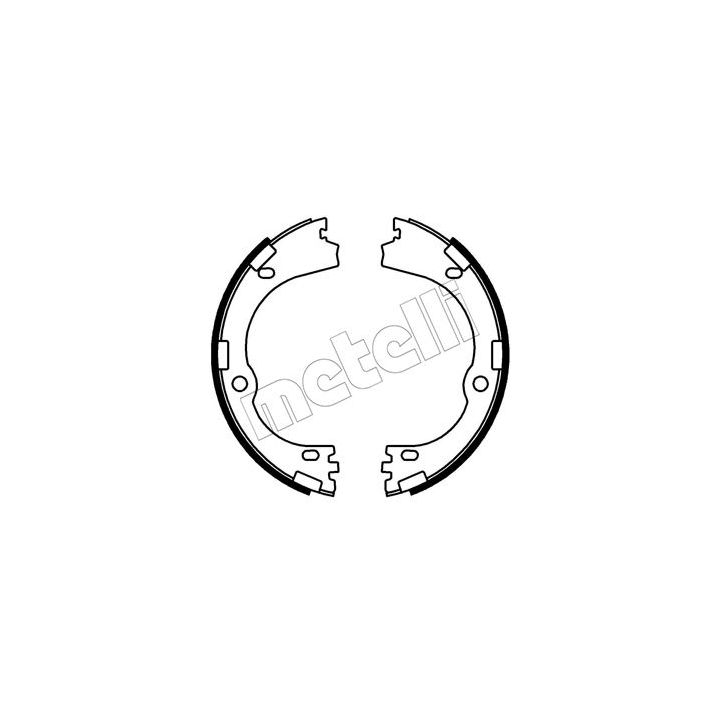 Stabdžių trinkelių komplektas, stovėjimo stabdis METELLI 53-0752