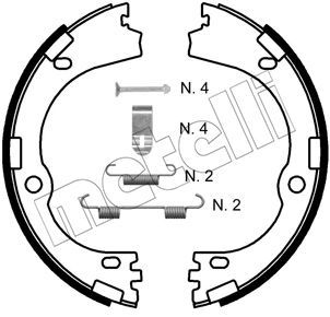 Stabdžių trinkelių komplektas, stovėjimo stabdis METELLI 53-0752K