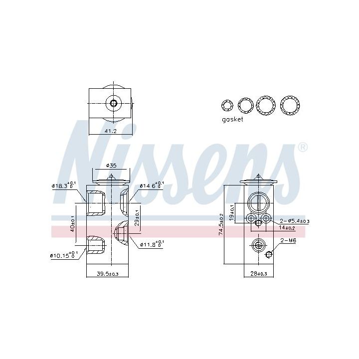 Išsiplėtimo vožtuvas, oro kondicionavimas NISSENS 999426