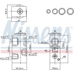 Išsiplėtimo vožtuvas, oro kondicionavimas NISSENS 999438