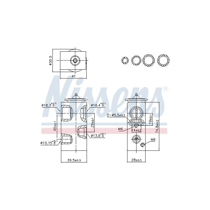 Išsiplėtimo vožtuvas, oro kondicionavimas NISSENS 999438