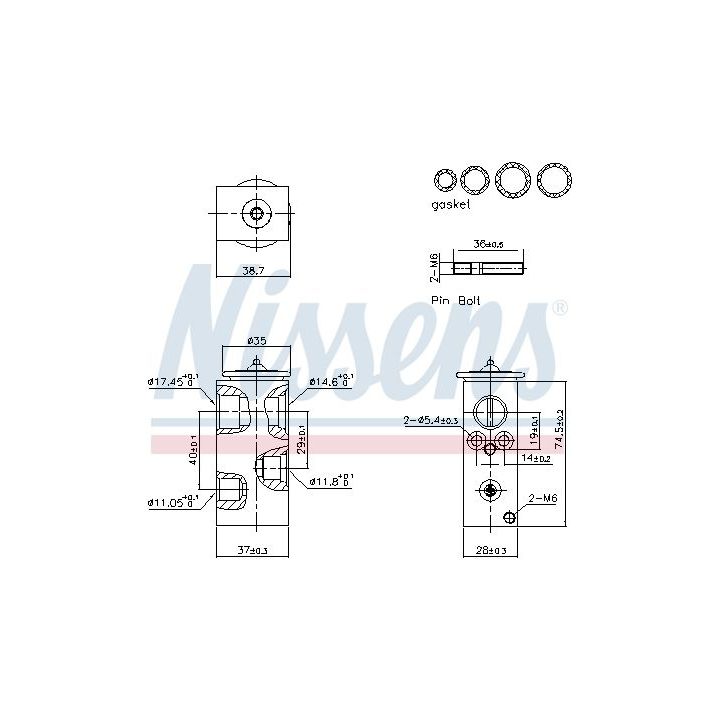 Išsiplėtimo vožtuvas, oro kondicionavimas NISSENS 999456