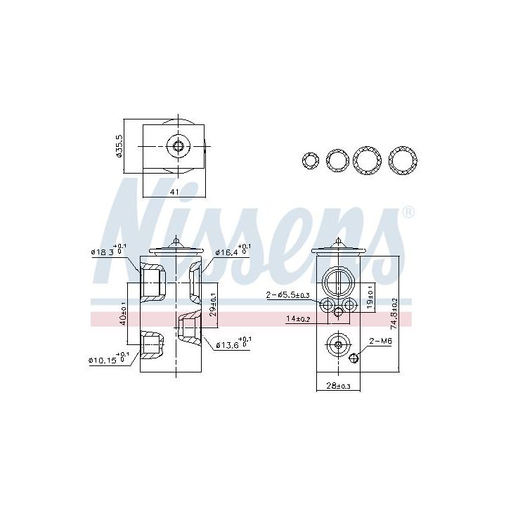 Išsiplėtimo vožtuvas, oro kondicionavimas NISSENS 999457