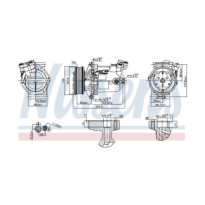 Kompresorius, oro kondicionierius NISSENS 890042