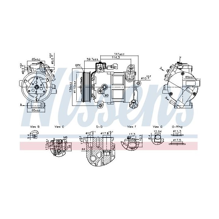 Kompresorius, oro kondicionierius NISSENS 890596