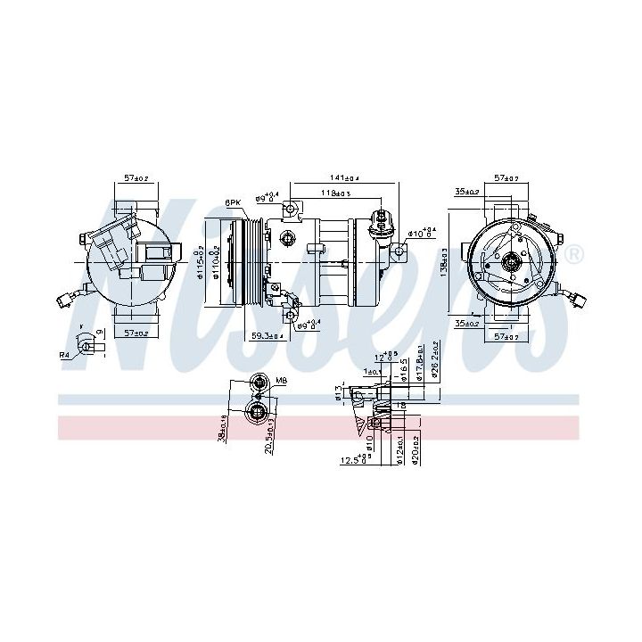 Kompresorius, oro kondicionierius NISSENS 890667
