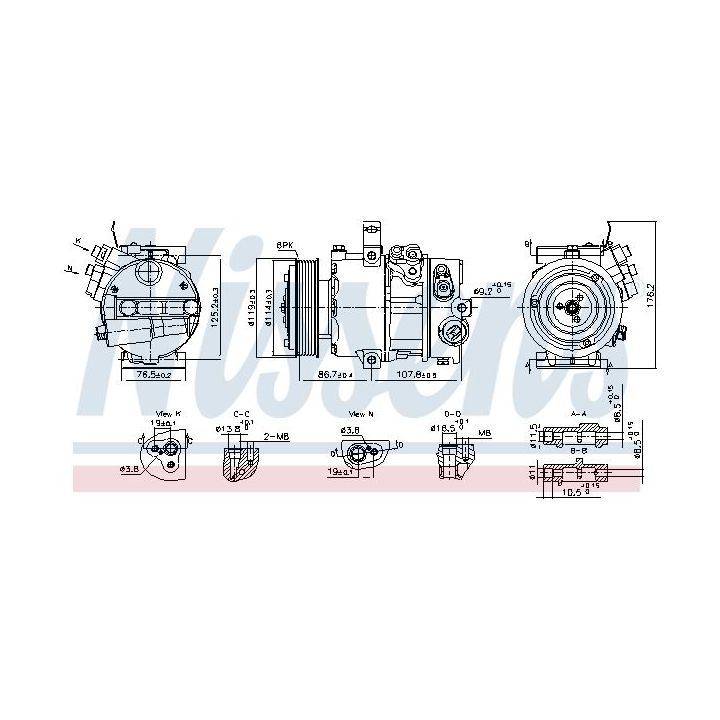 Kompresorius, oro kondicionierius NISSENS 890751