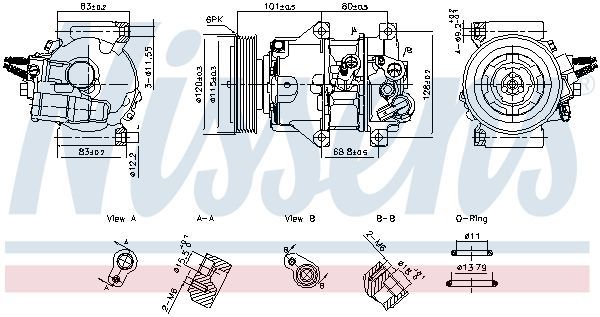 Kompresorius, oro kondicionierius NISSENS 890898