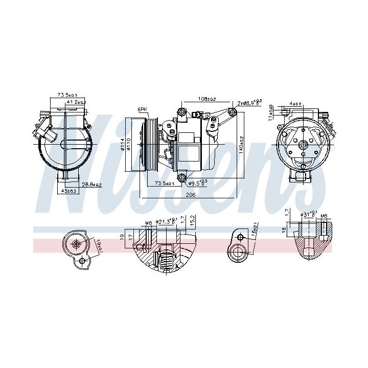Kompresorius, oro kondicionierius NISSENS 890948