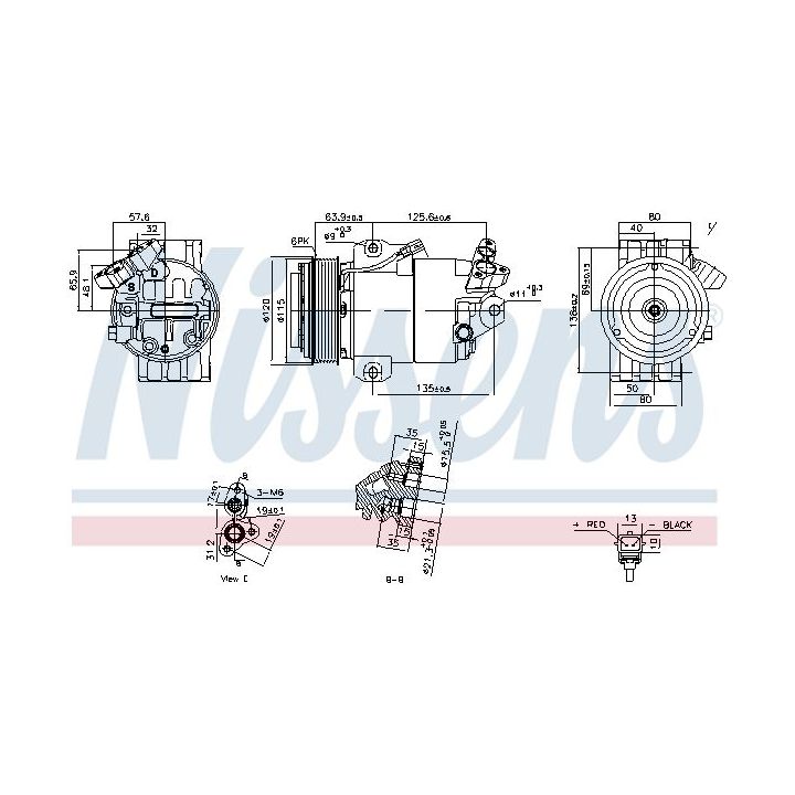 Kompresorius, oro kondicionierius NISSENS 891012