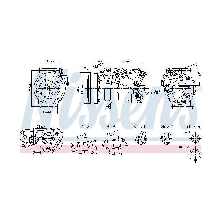 Kompresorius, oro kondicionierius NISSENS 891017