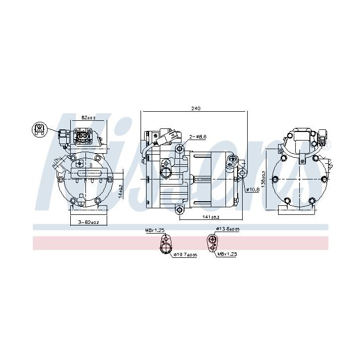 Kompresorius, oro kondicionierius NISSENS 891022