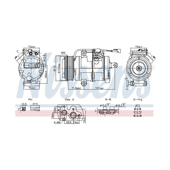 Kompresorius, oro kondicionierius NISSENS 891060