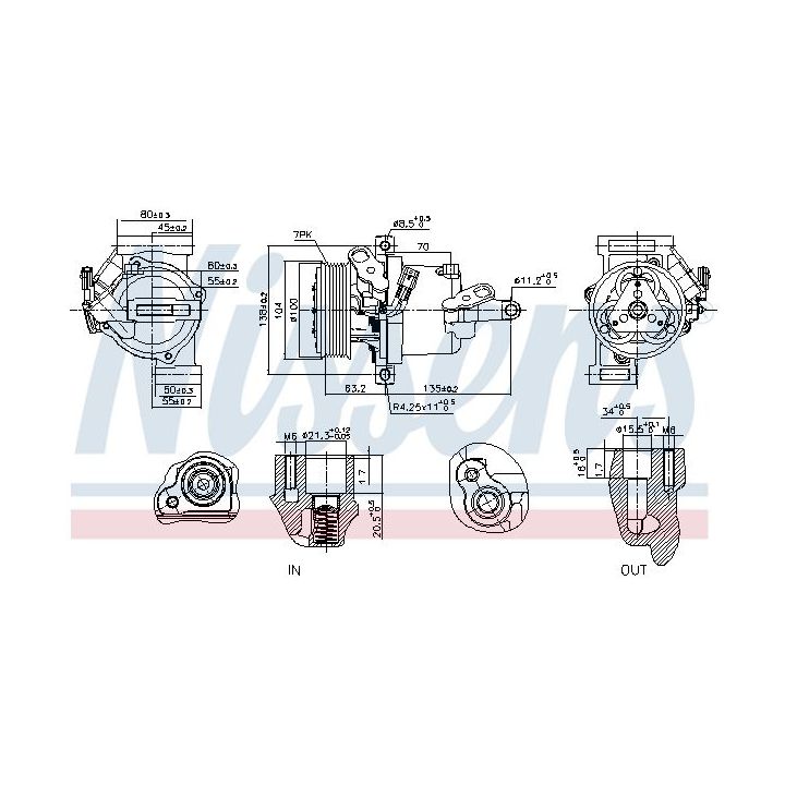 Kompresorius, oro kondicionierius NISSENS 891074