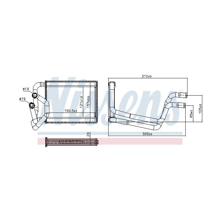 šilumokaitis, salono šildymas NISSENS 707245