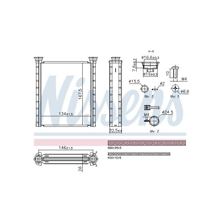 šilumokaitis, salono šildymas NISSENS 707280