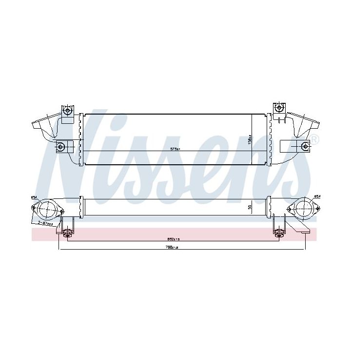 Tarpinis suslėgto oro aušintuvas, kompresorius NISSENS 961010