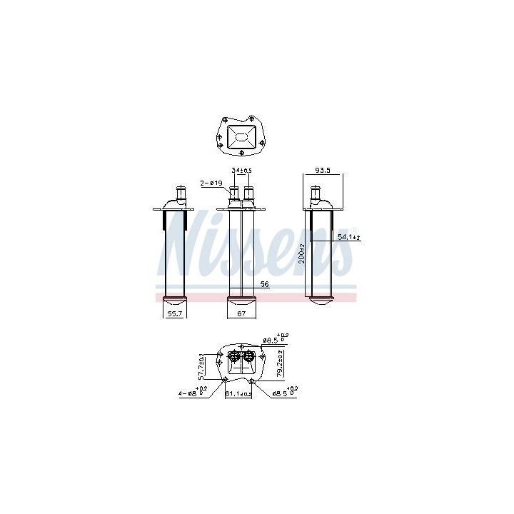 Tarpinis suslėgto oro aušintuvas, kompresorius NISSENS 961221