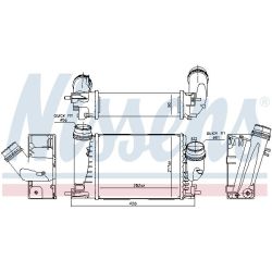 Tarpinis suslėgto oro aušintuvas, kompresorius NISSENS 961289