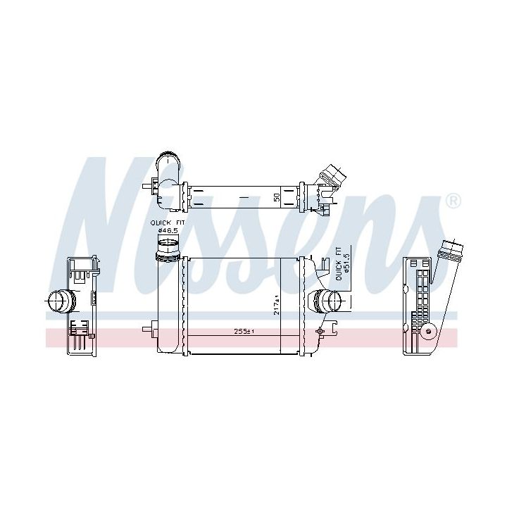 Tarpinis suslėgto oro aušintuvas, kompresorius NISSENS 961313