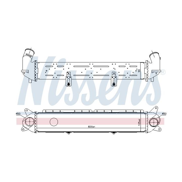 Tarpinis suslėgto oro aušintuvas, kompresorius NISSENS 961489
