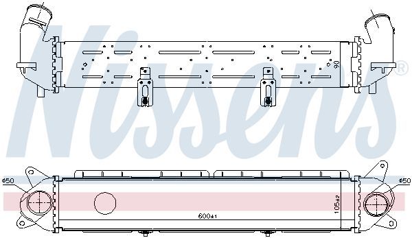 Tarpinis suslėgto oro aušintuvas, kompresorius NISSENS 961489